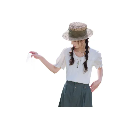 ZIHAN Экрю Женские Рубашки