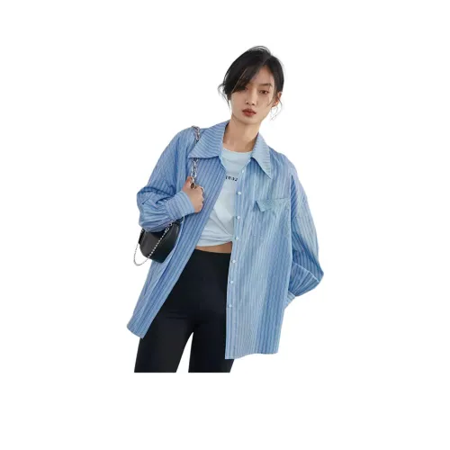 FANSILANEN Сине-белые полоски Женские Рубашки