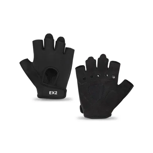 EX2 YIHAISHI Полиамид Полупальцы Спортивные Перчатки Унисекс Черные