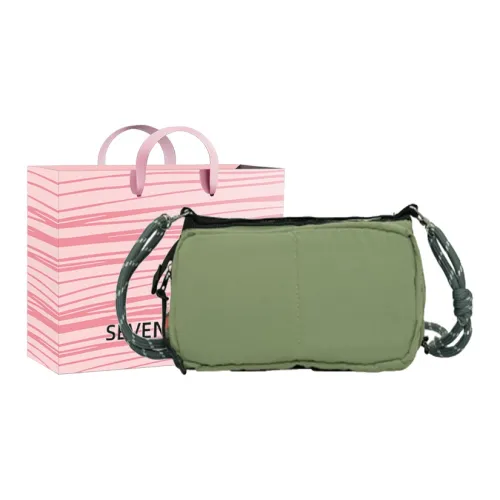 SEVENMOONS Нейлоновая сумка через плечо унисекс цвет моховый зеленый черный