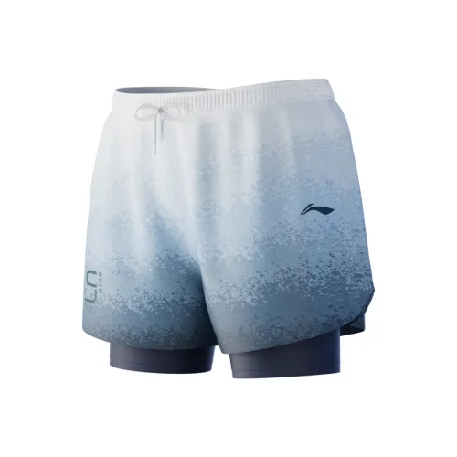 Плавательные шорты с подкладкой мужские белые и синие