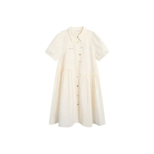 ZIHAN Короткое платье с короткими рукавами женское