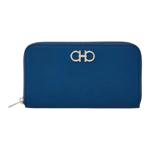 FERRAGAMO GANCINI Телячья кожа Кошелек Женские Синий Зеленый