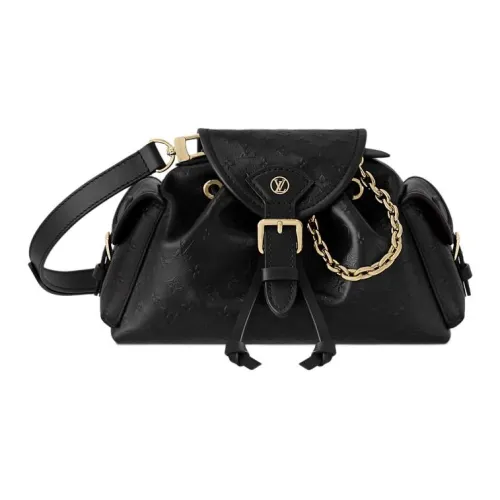 LOUIS VUITTON Телячья кожа Сумка через плечо Сумка на плечо Женская Черная