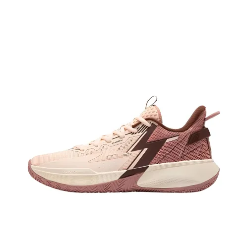 361° Амортизация Износостойкие Низкие Баскетбольные Кроссовки Мужские Розовые