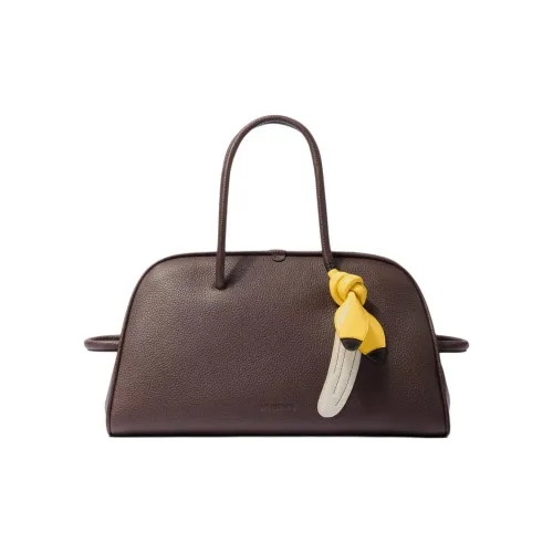 Jacquemus Сумка для боулинга из телячьей кожи женская темно-коричневая