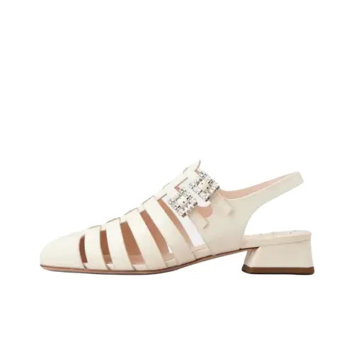Roger Vivier Tres Vivier Римские Сандалии Женские Кремово-Белые