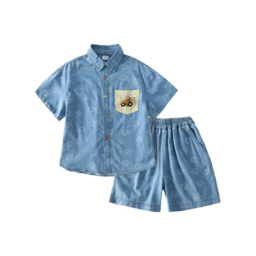 Royal Childlike Повседневная спортивная одежда SS25 2 предмета комплект синий для детей 3-7 лет