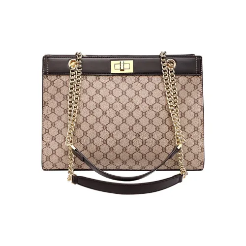 PESASRIE ПУ (полиуретан) Сумка через плечо Женская Кофейного цвета