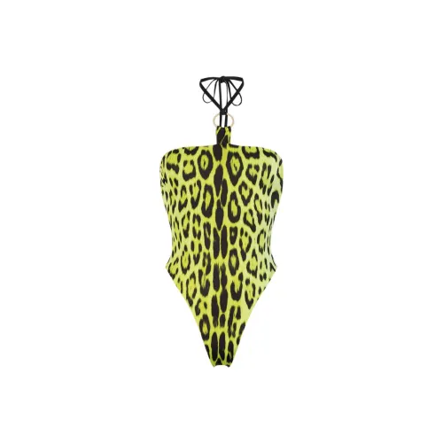 Roberto Cavalli SS24 Ван-Пис Купальник Женский Зеленый