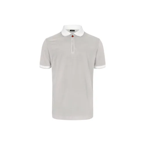 KITON Поло Мужское Светло-Серое