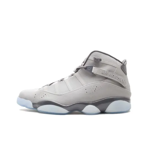 Jordan Air Jordan 6 Кольца Slip-resistant Abrasion-resistant MID Топ Беговые кроссовки Мужской Серебряный