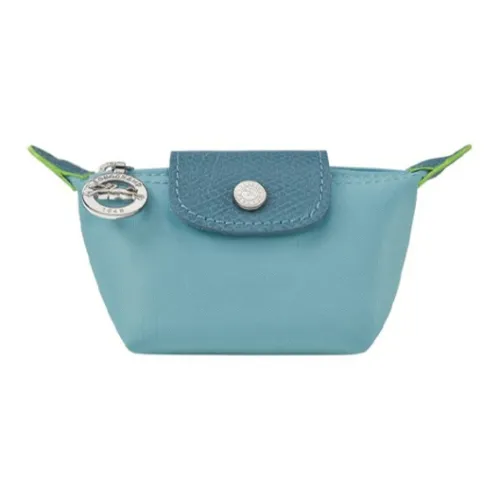 LONGCHAMP Le Pliage Green Холст с кожей Комбинированный Холст Сумка Пельменная Сумка Кошелек для монет Стандартный Женский Синий