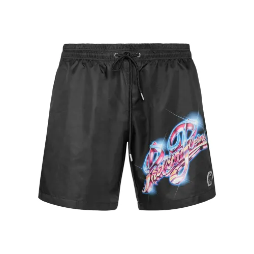 PHILIPP PLEIN Черные Мужские Повседневные Шорты