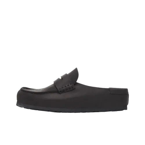 Биркенсток Неаполь Композитная подошва Противоскользящие домашние тапочки Унисекс Черный Узкая версия