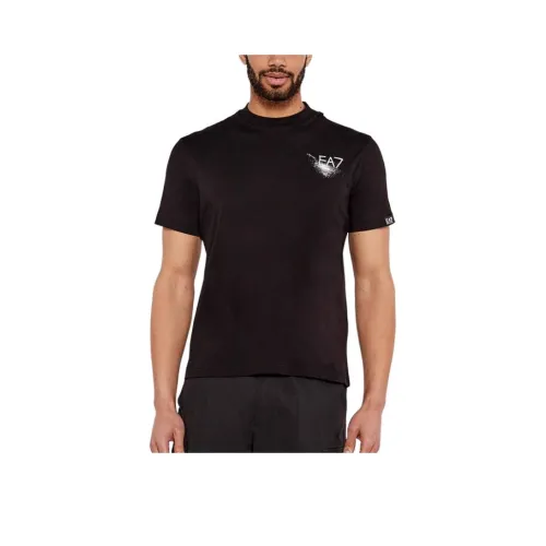 EMPORIO ARMANI EA7 SS25 T Рубашка Мужская Черная