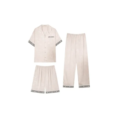 Pretty lady Молоко Белый Мужской Пижамный Комплект