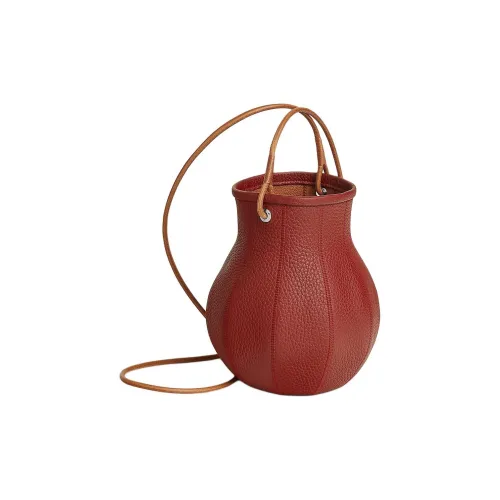 HERMES Сумки через плечо из коровьей кожи женские красные и коричневые