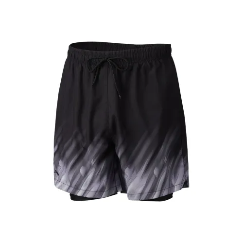 Плавательные шорты с подкладкой мужские черные и фиолетовые