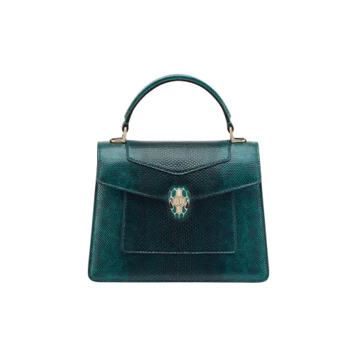 BVLGARI Serpenti Forever Кожа Через плечо Сумка Средний Женский Зеленый