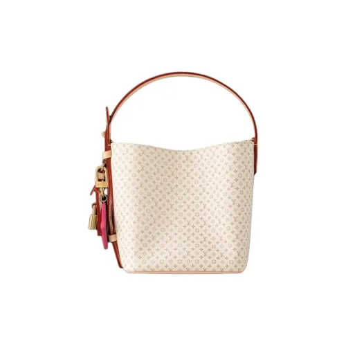 LOUIS VUITTON All In BB Коровья кожа Ведрообразная сумка Сумка через плечо Маленькая Женская Дюна