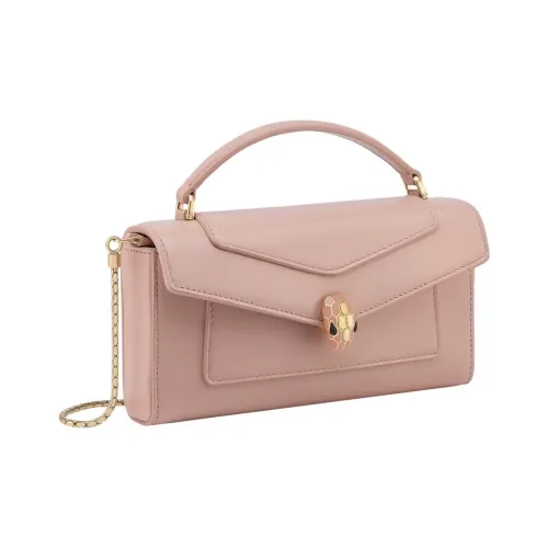 BVLGARI Serpenti Forever Series Телячья кожа Сумка через плечо Сумка Женская Звезда Розовая