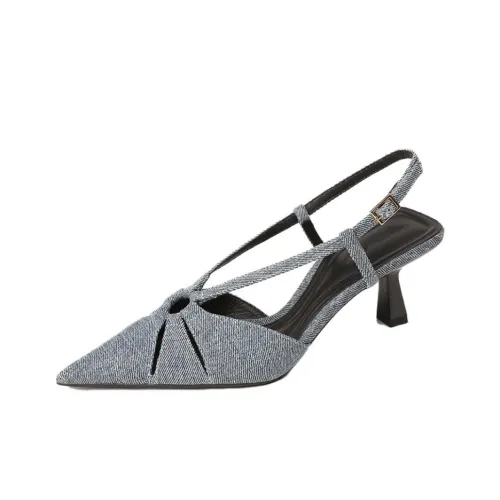 Beijiani Высокие каблуки Женские Джинсовый синий