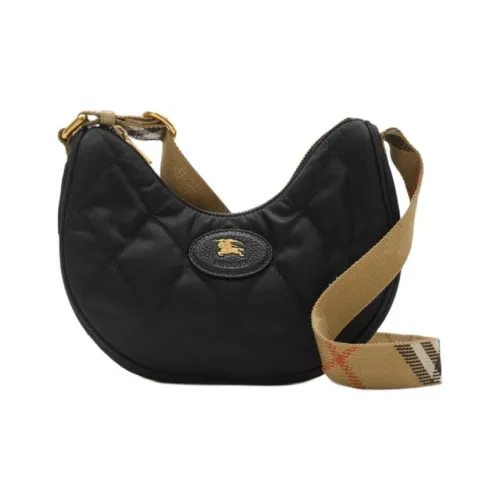 Burberry Сумка Кросс-боди Horseshoe​ Регулируемый Текстильный Ремень Застежка-молния Вручную Прокрашенные Края