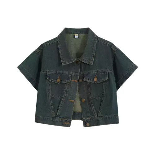 GEZITAI Синий Женские Джинсовые Куртки