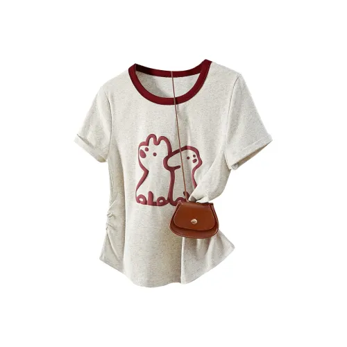 TOUCH Серо-бежевые Женские Т-рубашки