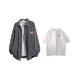 Серая+Белая Футболка