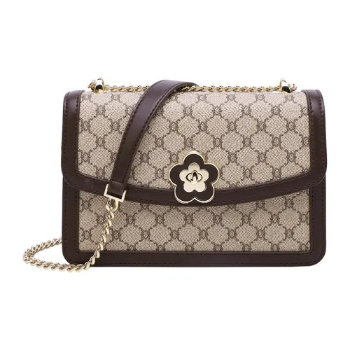 PESASRIE PVC Сумка через плечо Женская Кофейного цвета