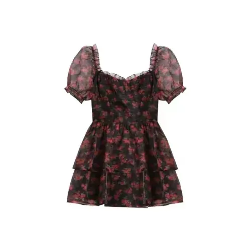 Lookinto Короткий рукав Платье Женское