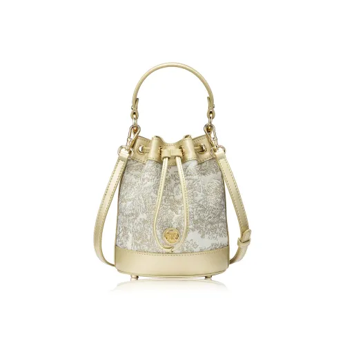 Roberta Di Camerino Сумка через плечо стандартная женская цвет экрю ткань жаккард золотистый черный жаккард экрю