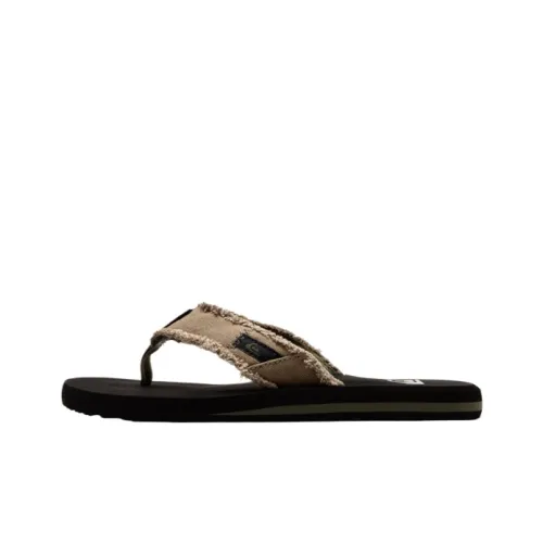 Quiksilver Шлепанцы Зеленый/Черный/Коричневый Мужской