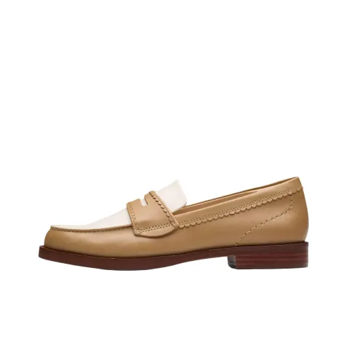 Clarks Straven Edge Лоферы 2 см Женские Светло-Коричневый