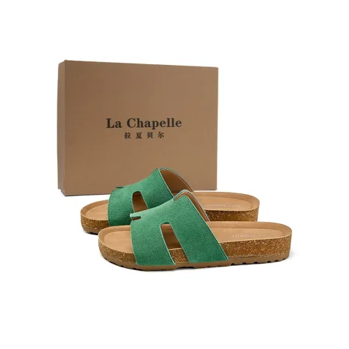 La Chapelle Устойчивые к истиранию One Ремень Тапочки Женские Зеленый