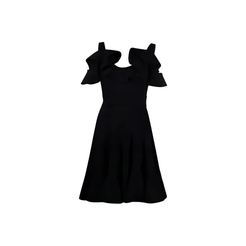 Alexander McQueen Черные Женские Платья без рукавов