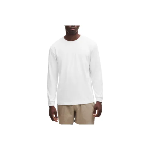 lululemon Тяжелая длинно-рукавная футболка мужская белая