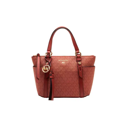 MICHAEL KORS MK Sullivan Сумка-тоут Сумка для покупок Портативная сумка через плечо Маленькая женская сумка Темно-красный