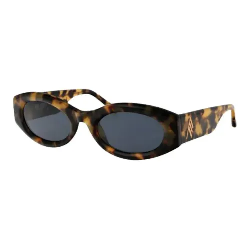 The Attico Ацетат OVAL SUNGLASSES Женские Леопардовый принт