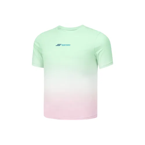 Skechers Kids T-Shirt Fantasy Green Pink Gradient 067Y Подростки
