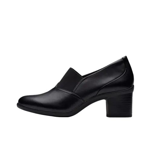 Clarks Shaya Tess Грубый каблук Высокие каблуки 5,5 см Женские Черный