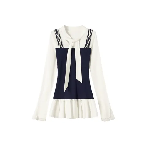 SCCREBEL OFFICIAL Длинное платье с длинными рукавами женское