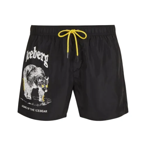 Айсберг SS25 Пляжные шорты Мужские Черные