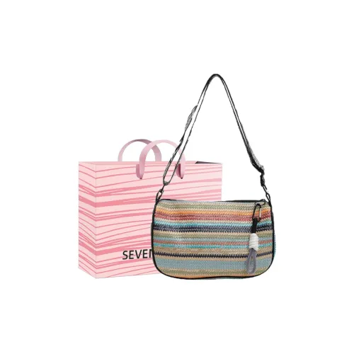 SEVENMOONS Ткань Сумка через плечо Стандартная Унисекс Черный Коричневый