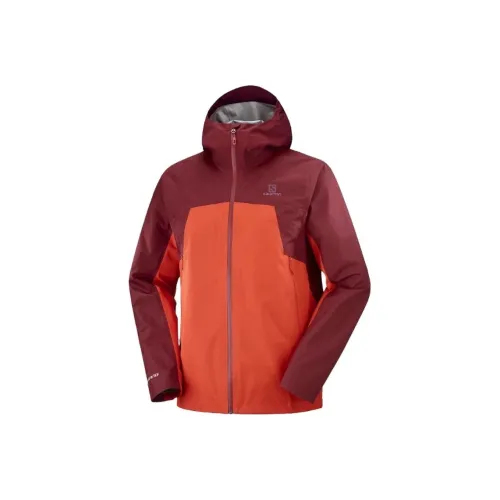 SALOMON OUTLINE Поход Водонепроницаемый Ветрозащитный Дышащий Super Light Ветровка Мужской Красный