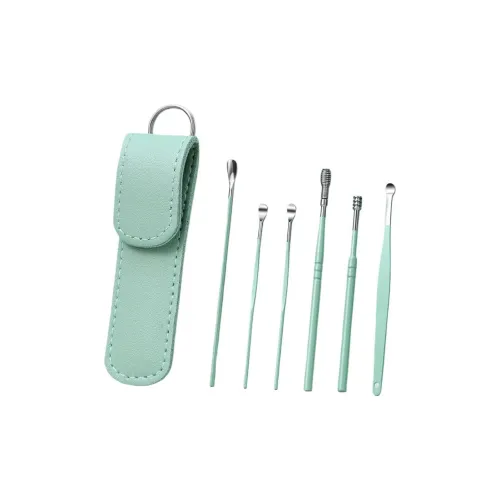 Gentle Welcome Нержавеющая сталь SPIRAL Портативный инструмент для чистки ушей из нержавеющей стали с кожаным чехлом для домашнего использования