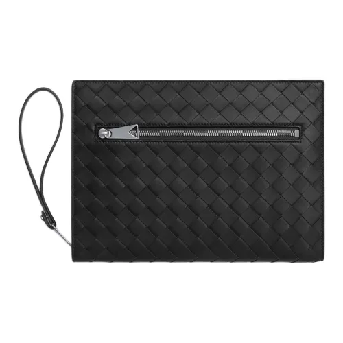 Bottega Veneta Intrecciato Коровья кожа Сумка для хранения Клатч Маленький Мужской Черный
