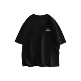 [Dense 100% cotton] Черный (Stupid Кошка Логотип на груди)